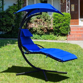 Hanging Chaise Lounge Hammock Outdoor Lounge Chair Swing Chair with Pillow