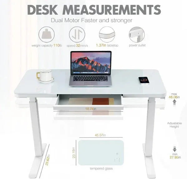 Computer Desk with Touch Control -QuickDeal™