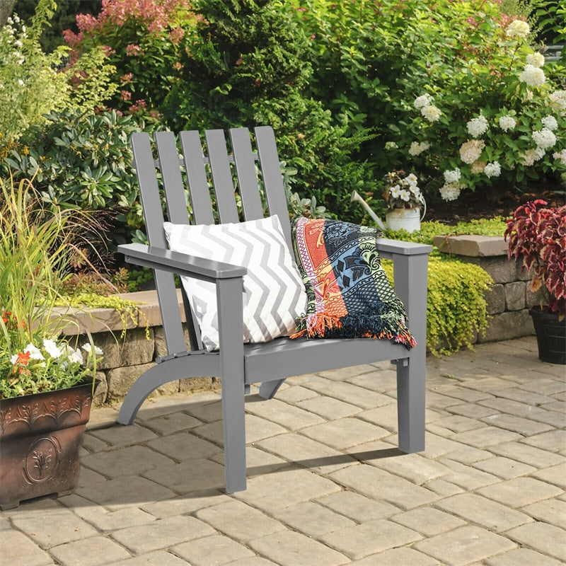 Outdoor Patio Acacia Wood Adirondack Lounge Chair