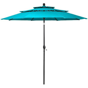 10ft 3 Tier Auto-tilt Patio Market Umbrella with Double Vented