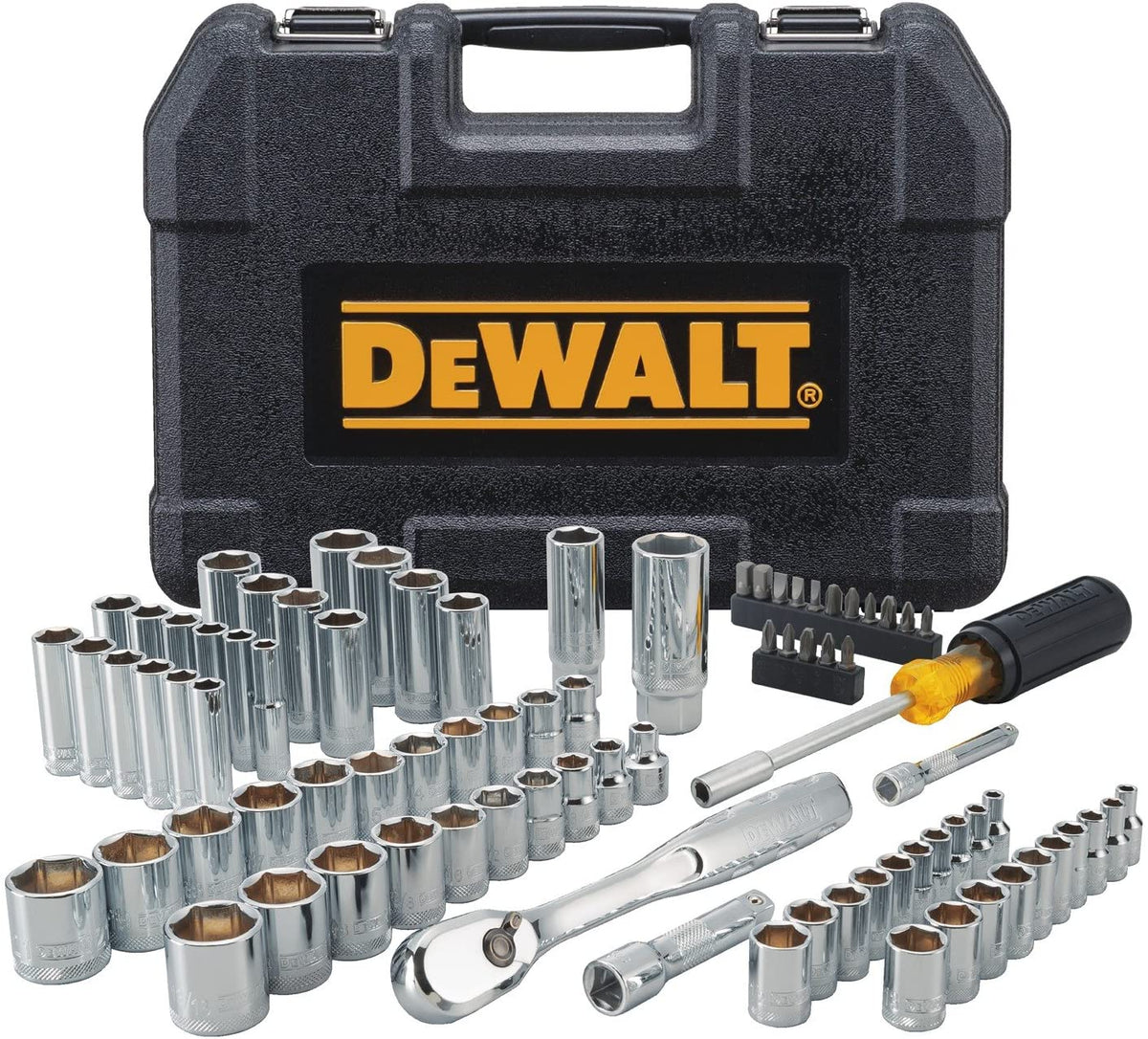 Mechanics Tool Set, 1/4" & 3/8" & 1/2" Drive, SAE/Metric, 205-piece (DWMT81534)