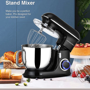 uhomepro 7.5 QT Stand Mixer for Kitchen, 6+0+P-Speed Tilt-Head 660W Dough Mixer, Home Commercial Mixing Electric Kitchen Cake Mixer W/ Dough Hook, Beater, Egg Whisk, Spatula, Dishwasher Safe