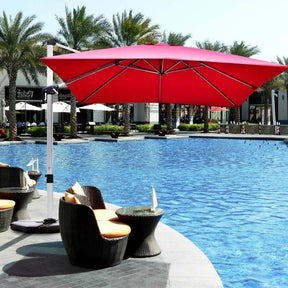 10 Ft Square Offset Patio Cantilever Umbrella with 360 Degree Tilt