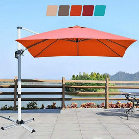 10 Ft Square Offset Patio Cantilever Umbrella with 360 Degree Tilt