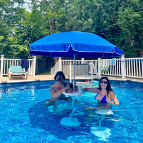 RELAXATION STATION SWIMMING POOL TABLE AND STOOLS