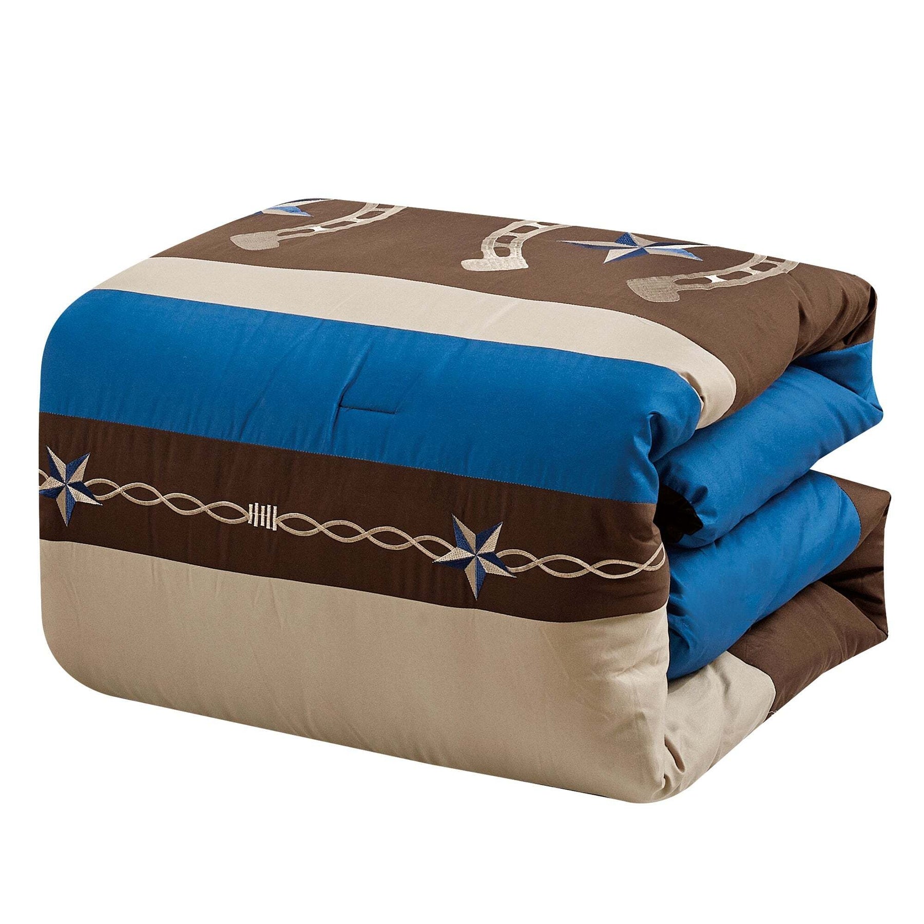 Rustic Western Horseshoe Star Comforter - 7 Piece Set