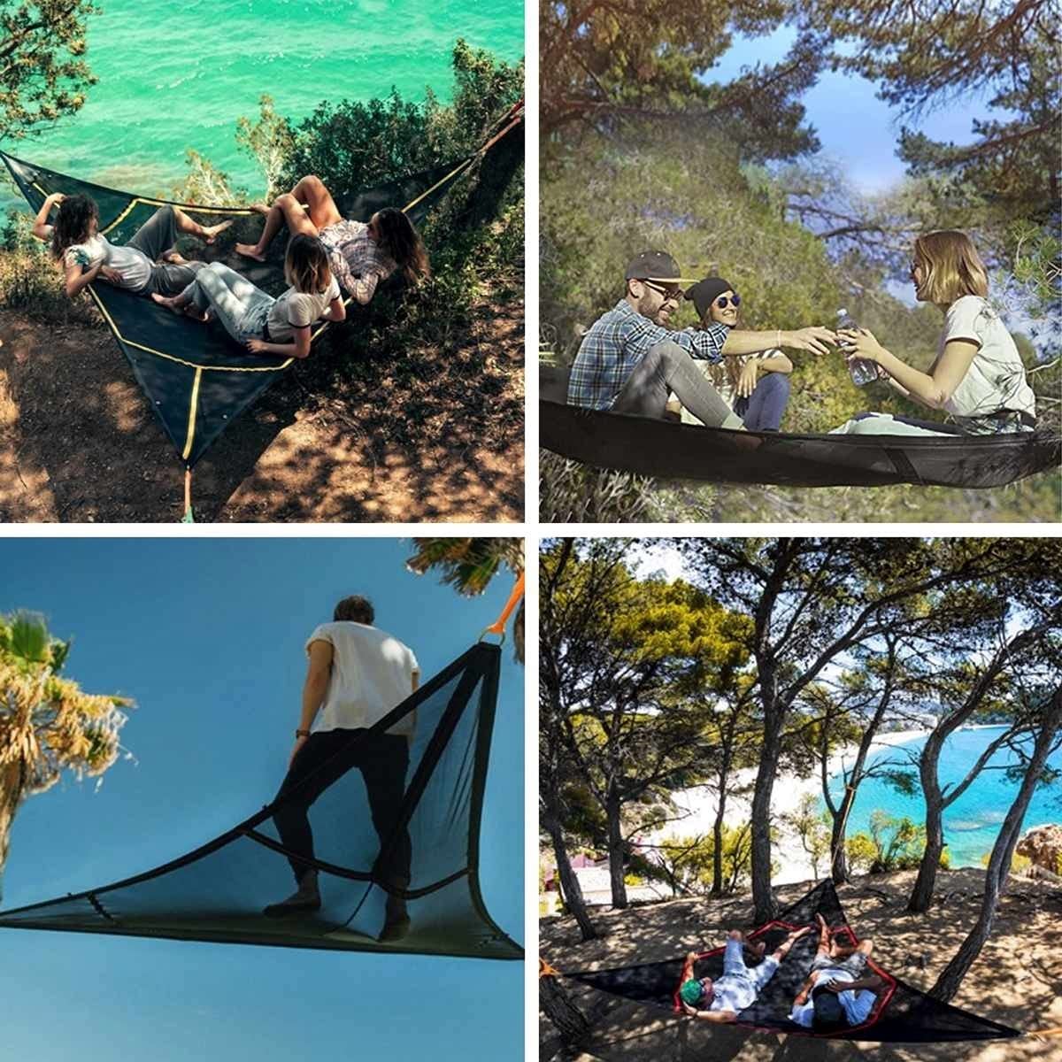 Portable Multiplayer Triangle Hammock