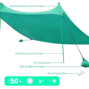 10 x 9 Foot Family Beach Tent Canopy Sunshade