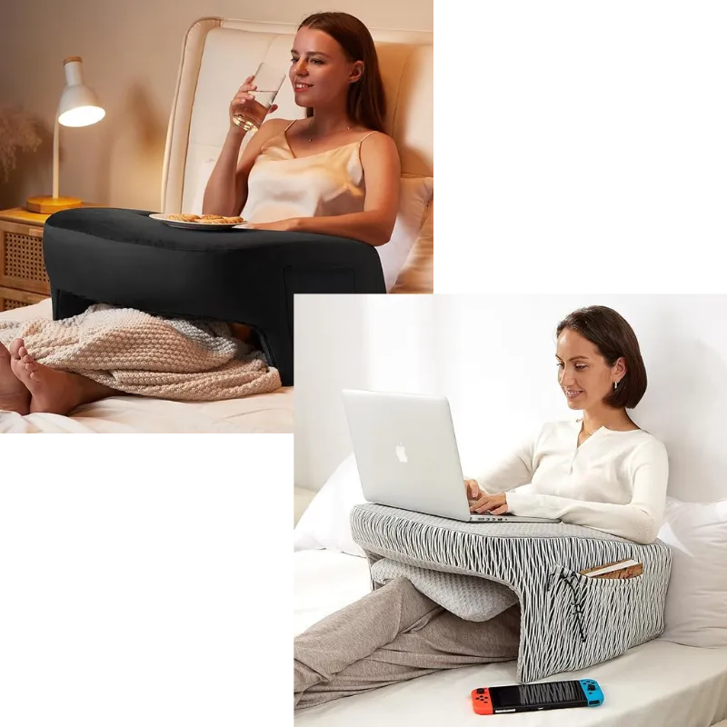 💥Last Day Buy 1 Get 1 Free💥Memory Foam Lap Desk Pillow for Reading, Working, Playing, Crocheting in Bed Couch