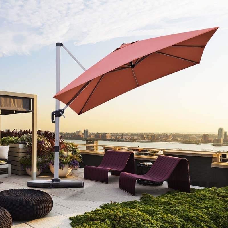 10 Ft Square Offset Patio Cantilever Umbrella with 360 Degree Tilt