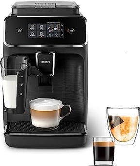 Philips 2200 Series Fully Automatic Espresso Machine - LatteGo Milk Frother, 3 Coffee Varieties , Intuitive Touch Display, Black, (EP2230/14)