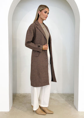 Havene Coat - Brown Check