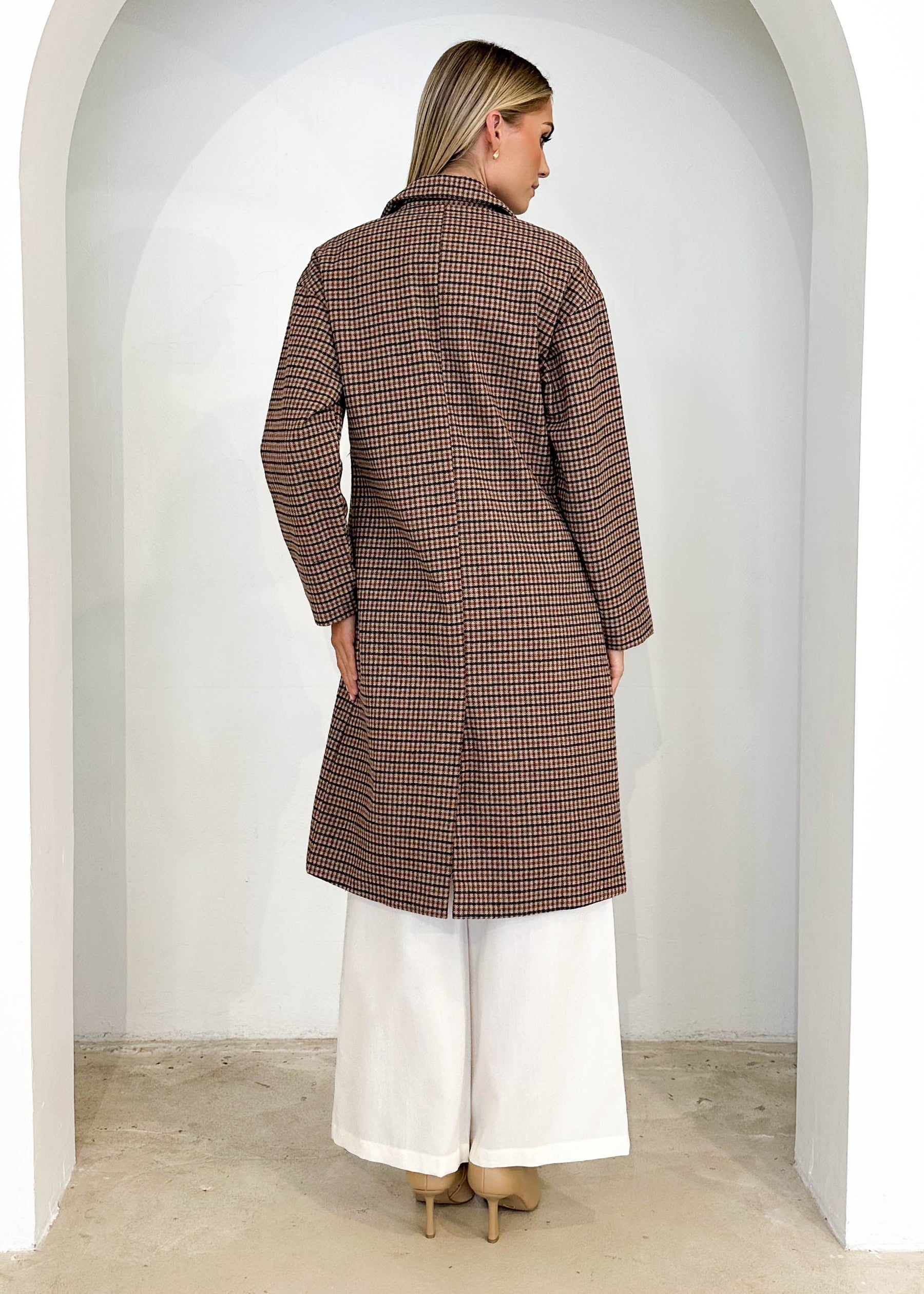 Havene Coat - Brown Check