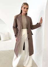 Havene Coat - Brown Check