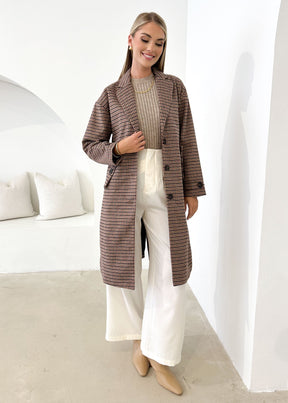 Havene Coat - Brown Check