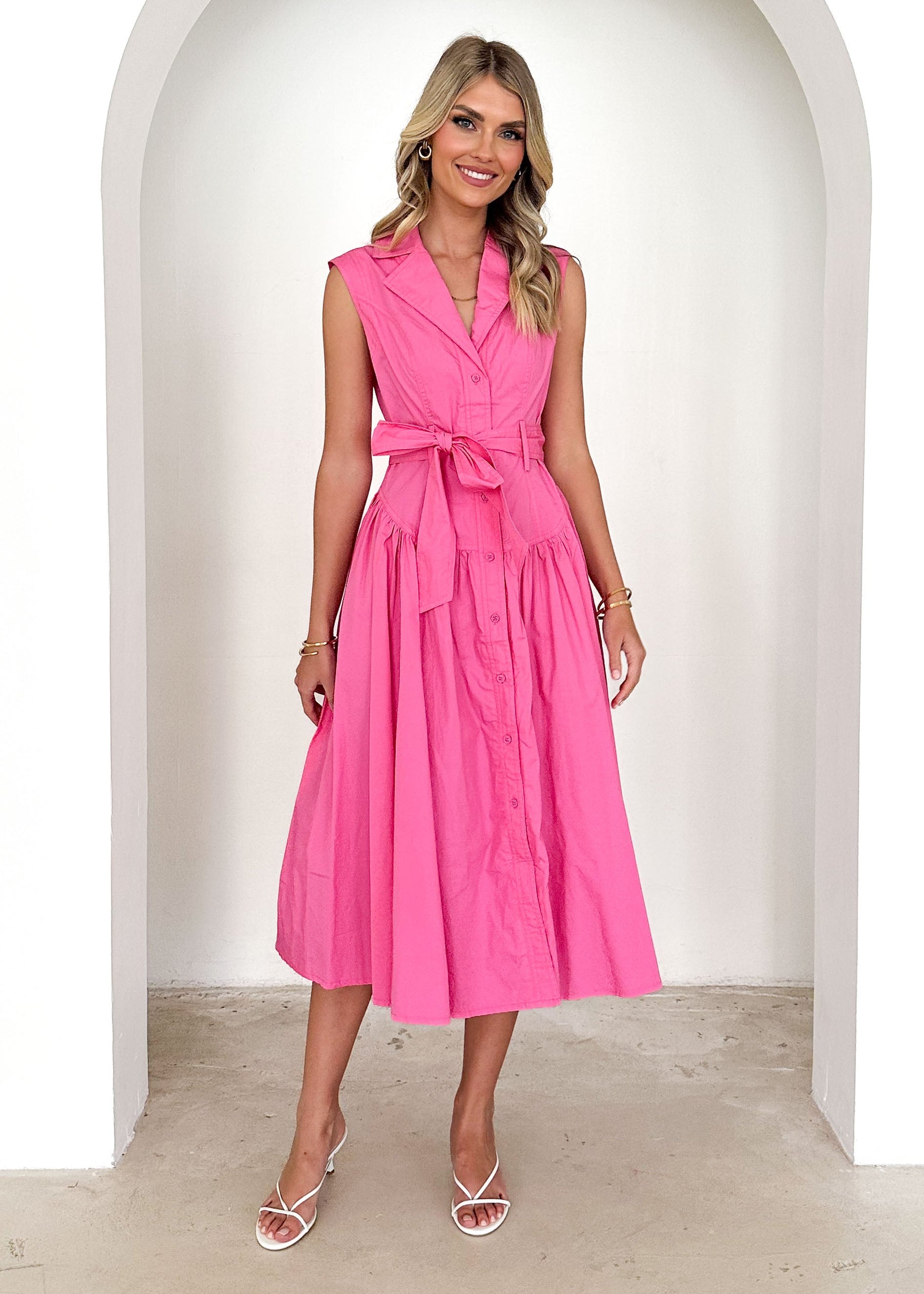 Tiarne Midi Dress - Pink