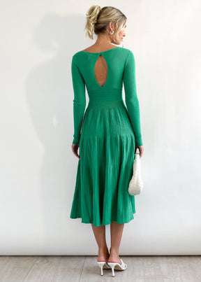 Alise Knit Midi Dress - Green