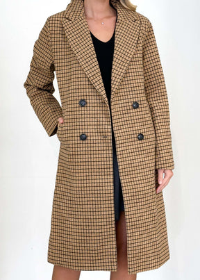 Tommie Coat - Tan Check