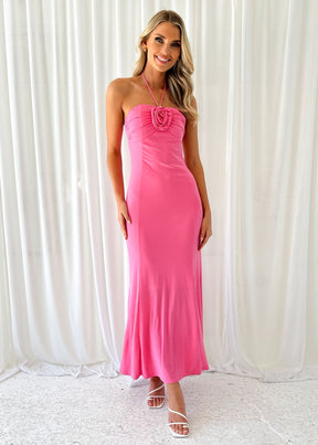 Morrell Halter Maxi Dress - Pink