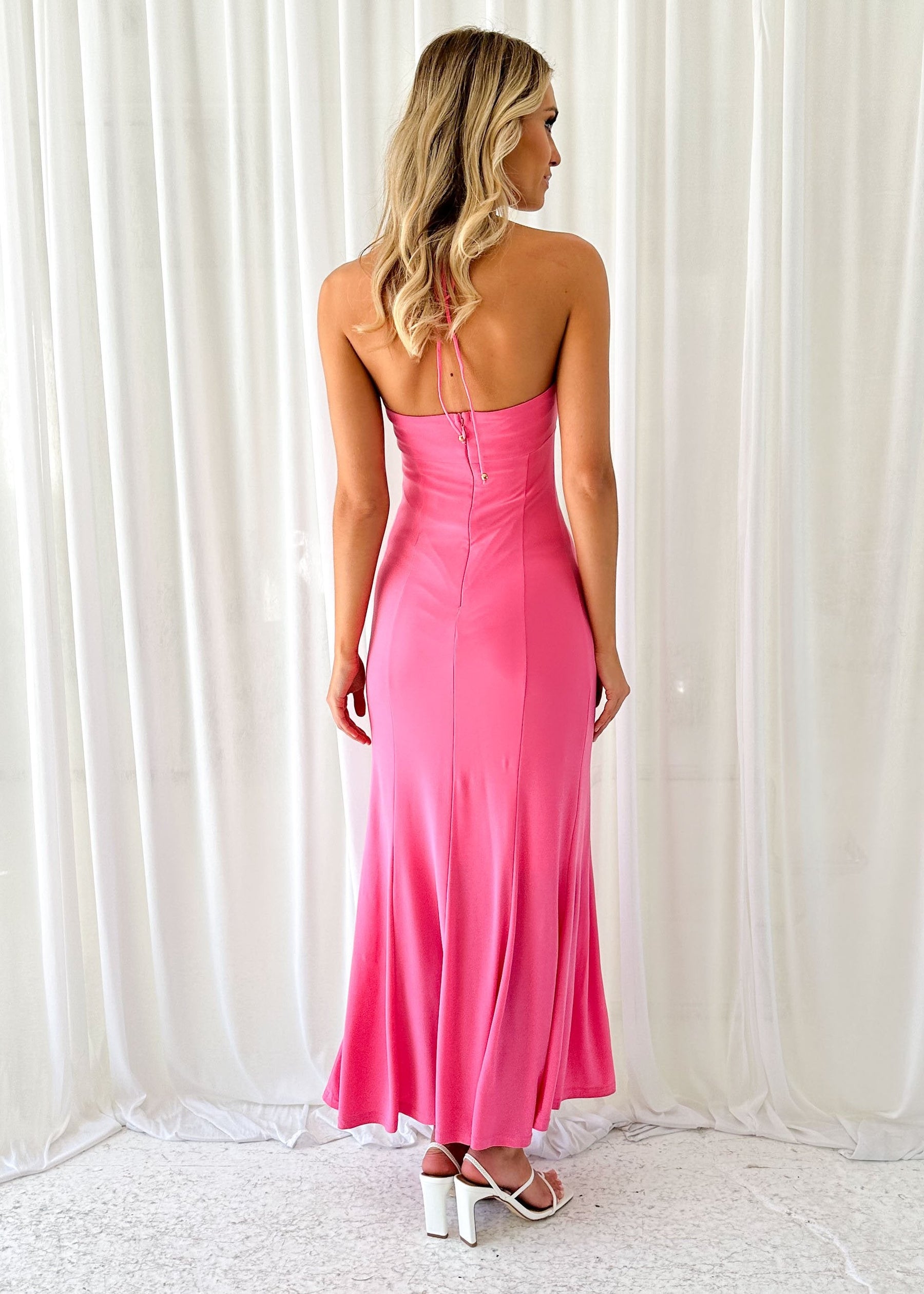 Morrell Halter Maxi Dress - Pink