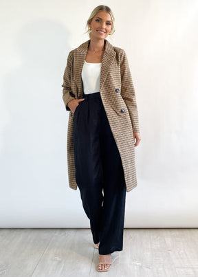 Tommie Coat - Tan Check