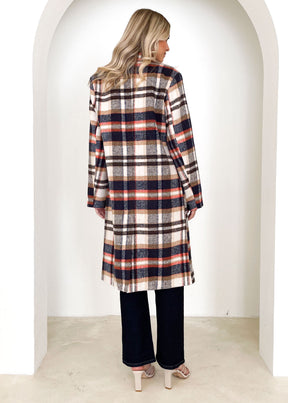 Kaylah Coat - Navy Check