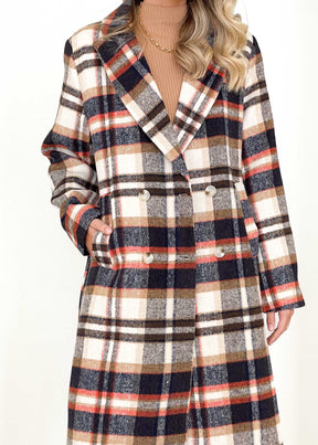 Kaylah Coat - Navy Check