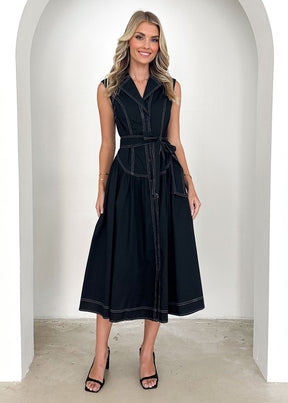 Tiarne Midi Dress - Black