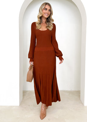 Orlah Knit Midi Dress - Mulberry