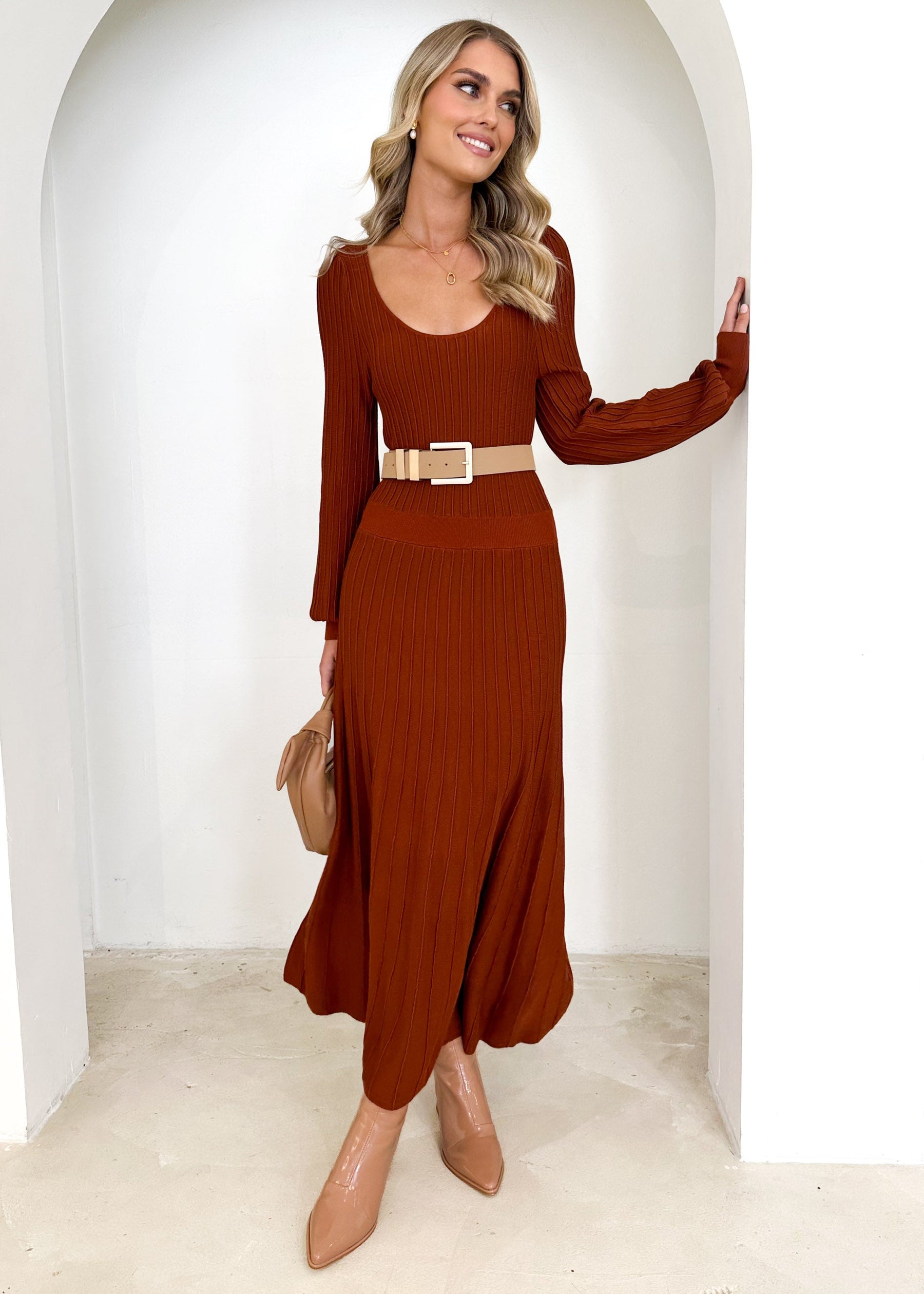 Orlah Knit Midi Dress - Mulberry