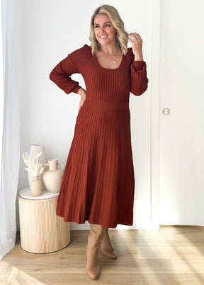 Orlah Knit Midi Dress - Mulberry