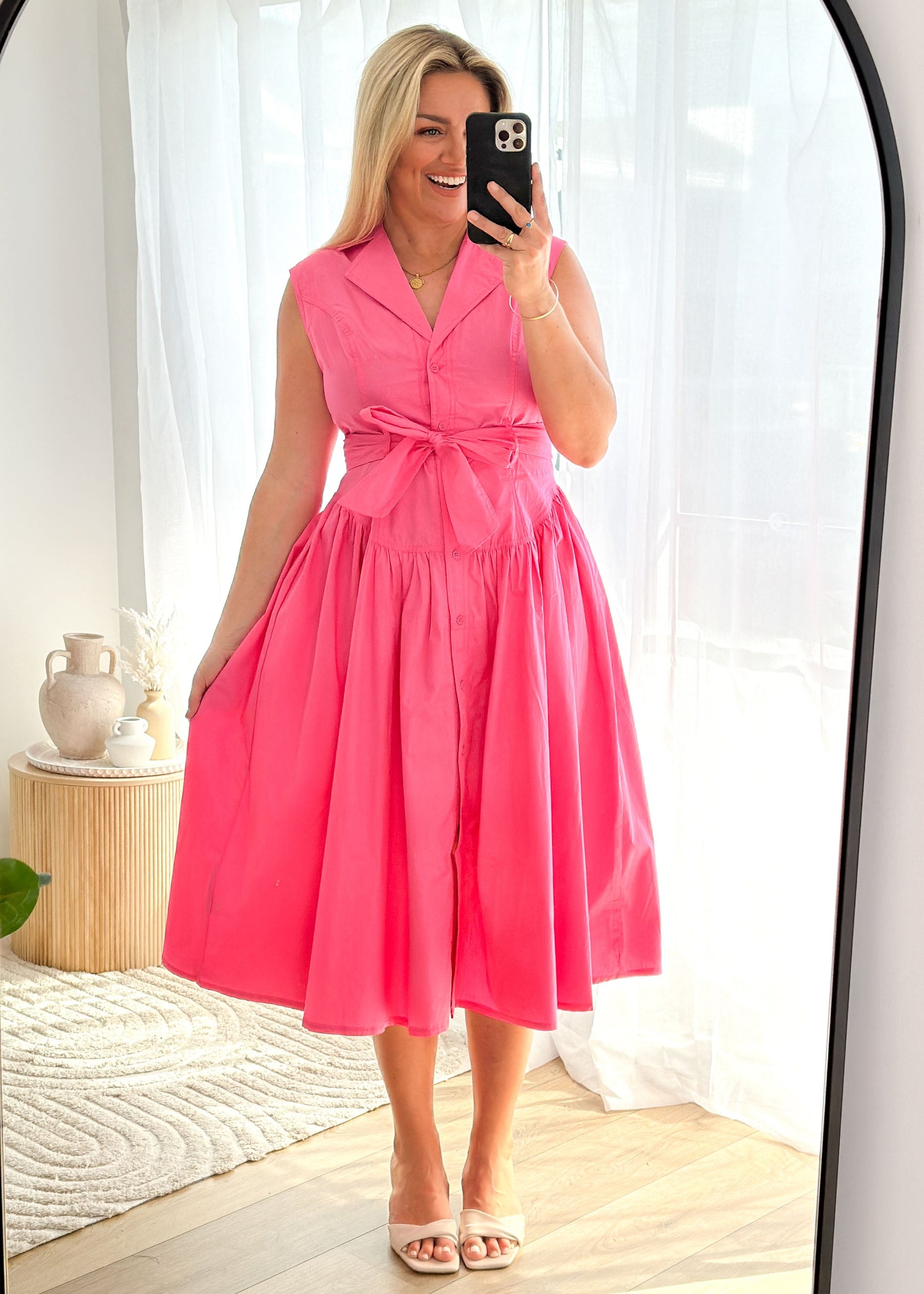 Tiarne Midi Dress - Pink