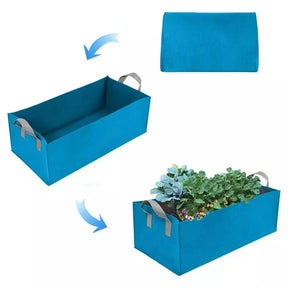 1pcs Fabric Raised Garden Bed Square Felt Garden Flower Grow Bag Vegetable Planter Pot with Handles Planting Bag