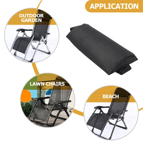 2 Pcs Recliner Pillow Foldable Chair Home Headrest Use Reclining Camp Car Neck Fabric Sponge Deck Outdoor Lounger