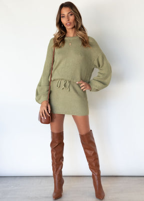 Bahamas Knit Dress - Olive