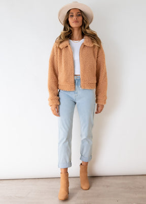 Carey Teddy Jacket - Camel