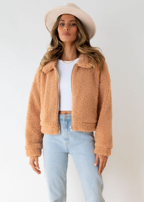 Carey Teddy Jacket - Camel