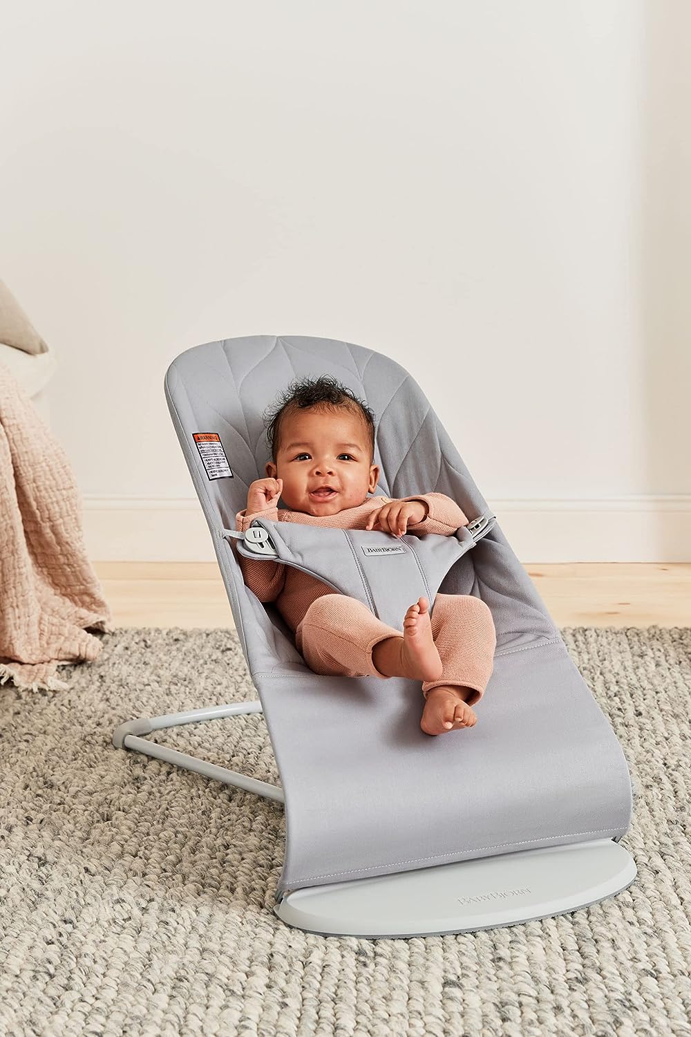 BabyBjörn Bouncer Bliss, Sand Gray, Cotton