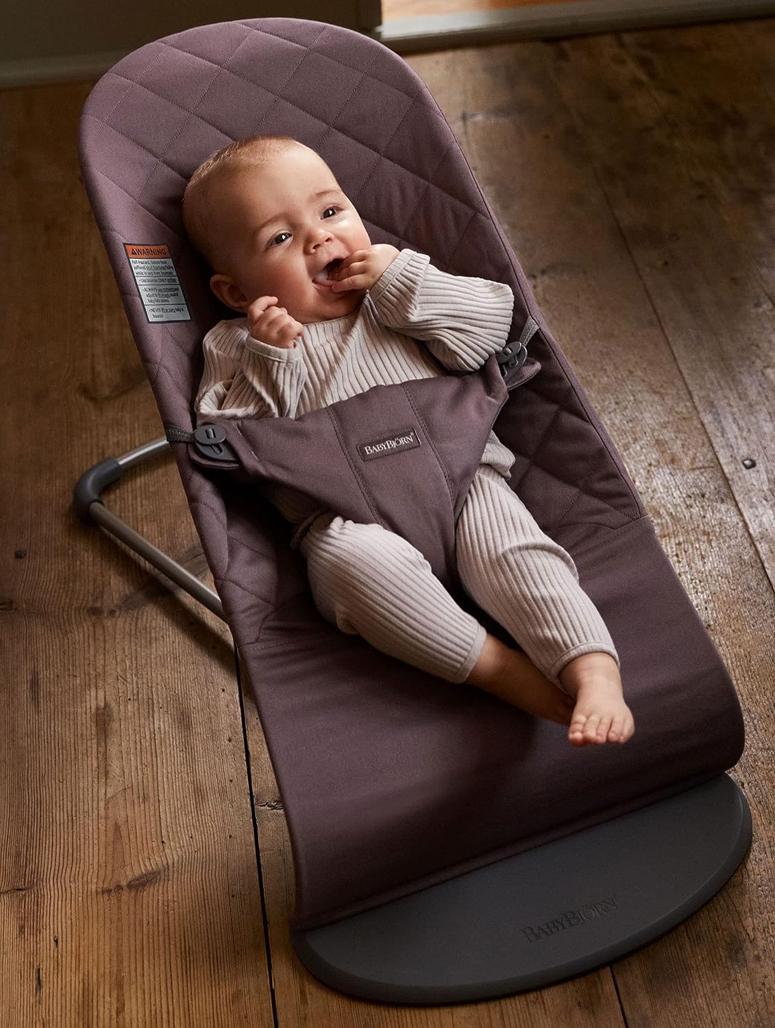 BabyBjörn Bouncer Bliss, Sand Gray, Cotton