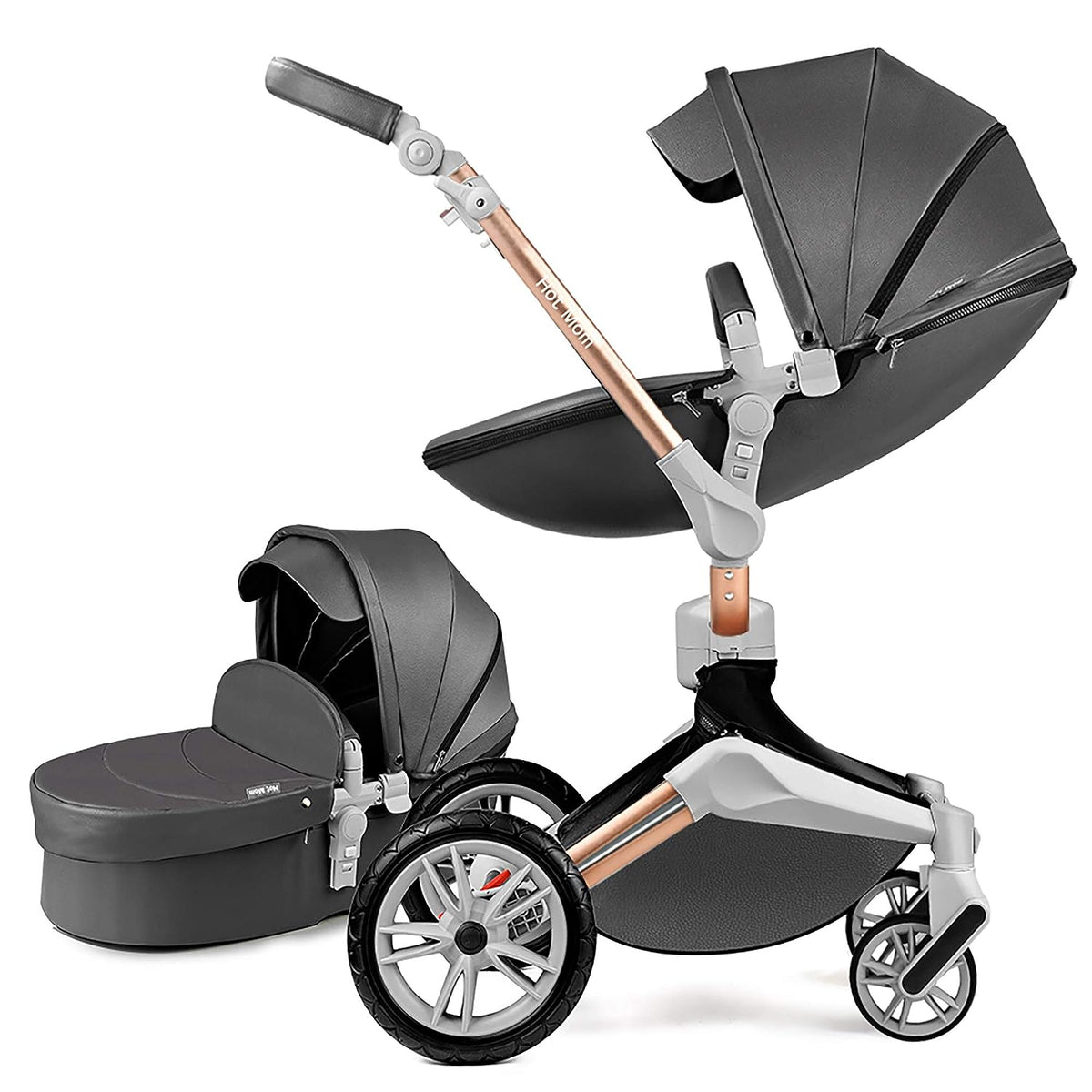 Hot Mom Baby Stroller 360 Degree Rotation Baby Bassinet and Seat Combo Pushchai & Pram