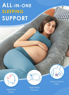 Cooling Maternity Pillow for Sleeping U Shaped Body Pillow for Pregnant Support