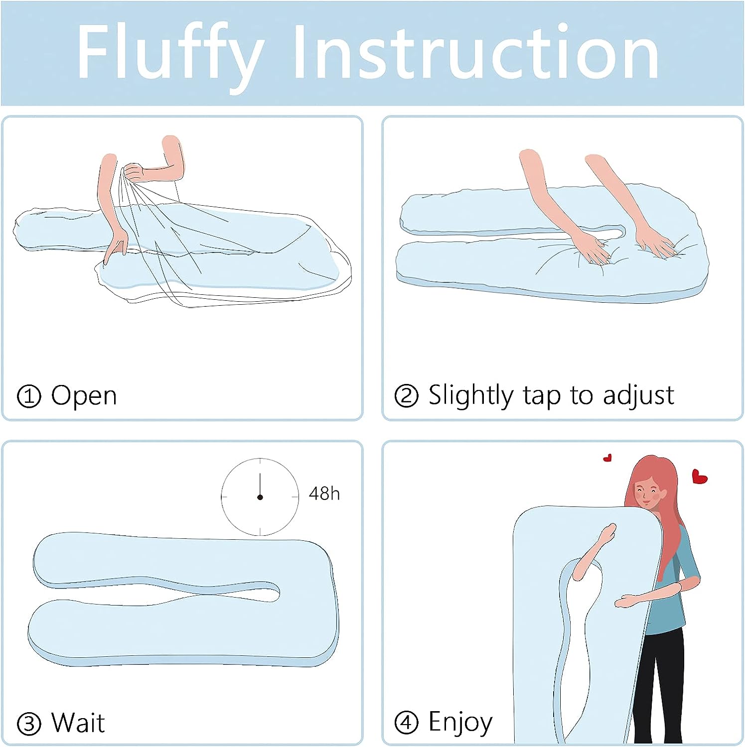 Cooling Maternity Pillow for Sleeping U Shaped Body Pillow for Pregnant Support