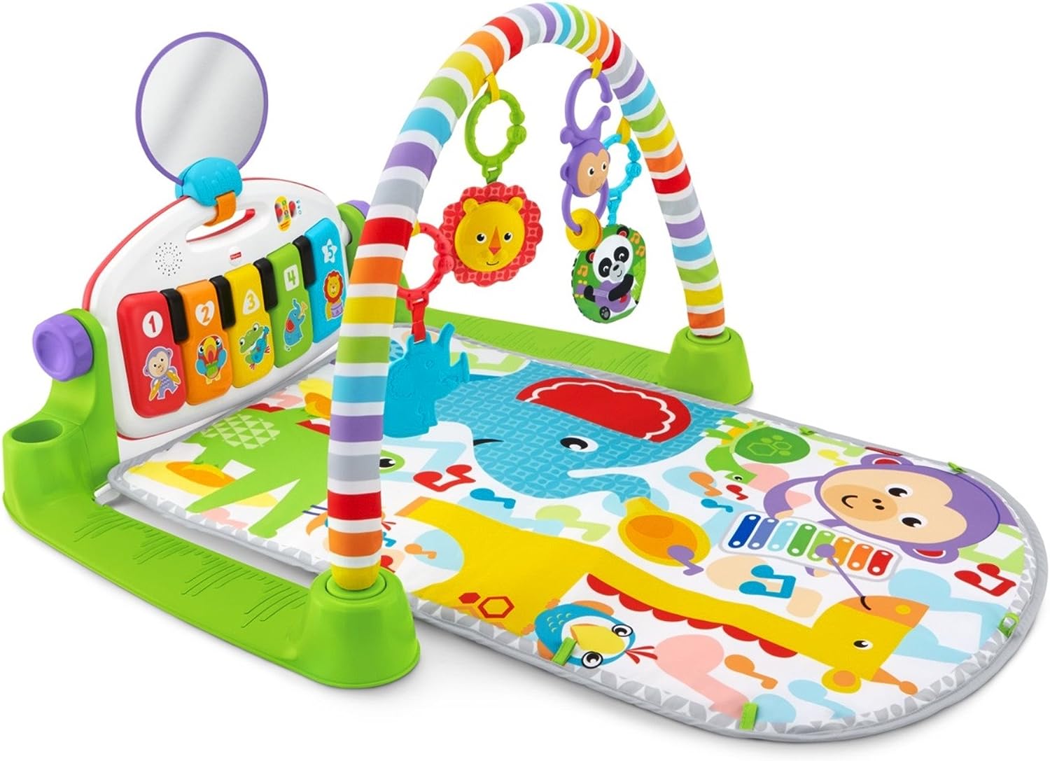 Fisher Price Baby Playmat Deluxe Kick & Play Piano Gym & Maracas with Smart Stages Learning Content