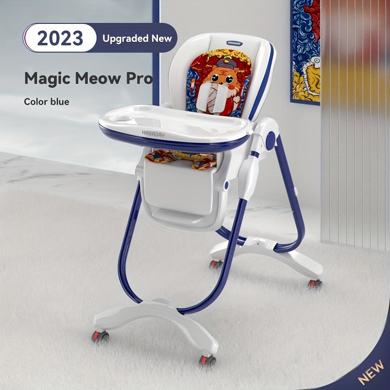 Hagaday Baby High Chair, Foldable Children's Dining Chair, Multifunctional Seat For Baby