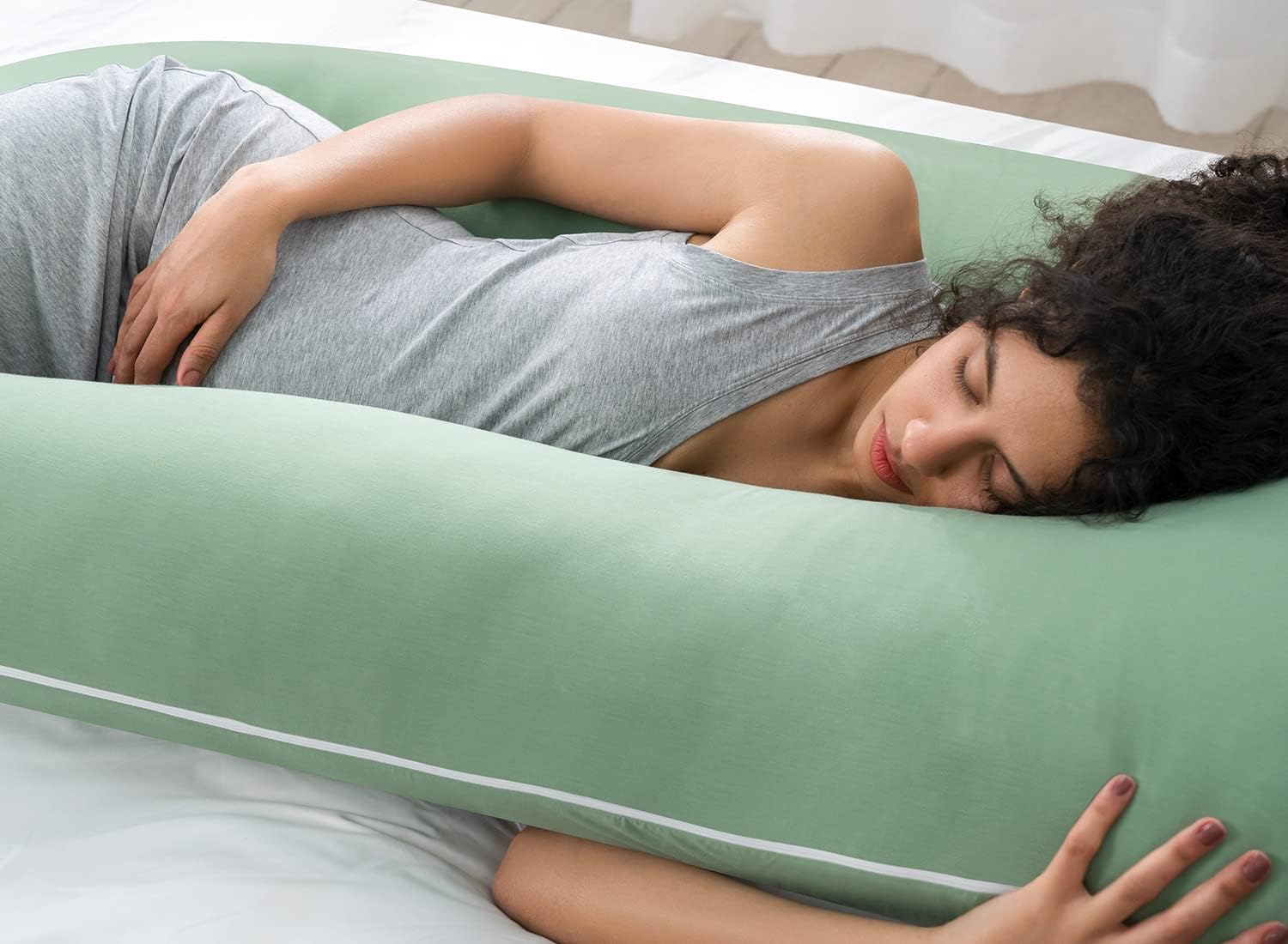 Cooling Maternity Pillow for Sleeping U Shaped Body Pillow for Pregnant Support