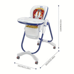 Hagaday Baby High Chair, Foldable Children's Dining Chair, Multifunctional Seat For Baby