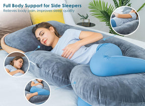 Cooling Maternity Pillow for Sleeping U Shaped Body Pillow for Pregnant Support