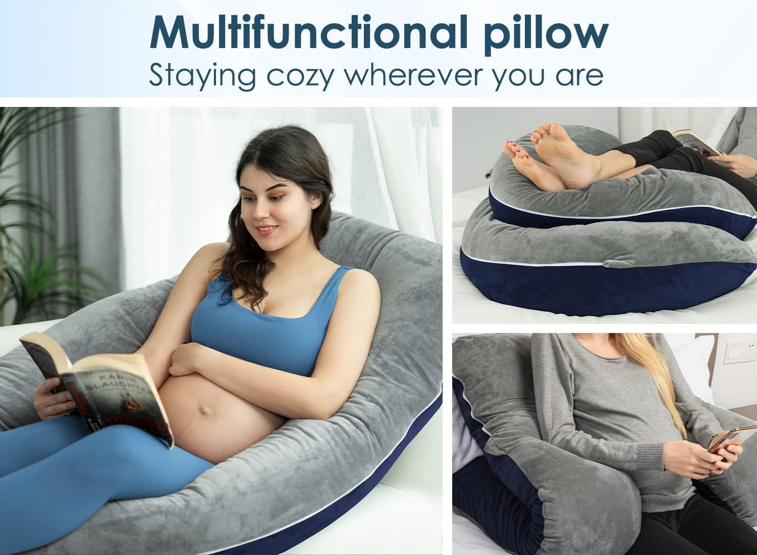 Cooling Maternity Pillow for Sleeping U Shaped Body Pillow for Pregnant Support