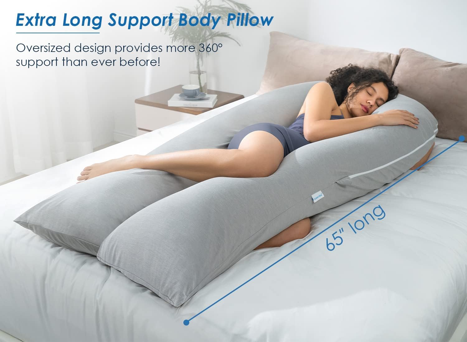 Cooling Maternity Pillow for Sleeping U Shaped Body Pillow for Pregnant Support